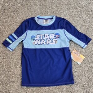 Disney Star Wars Boys Swim Shirt Rash Guard UFP+, Size 7/8, New